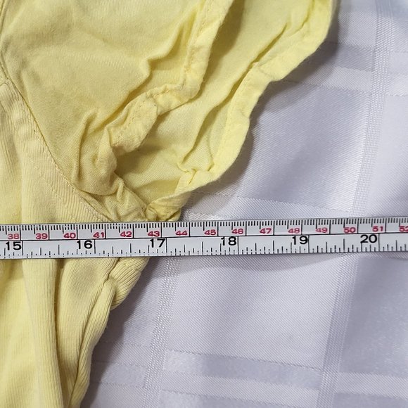GUESS WOMEN'S SHORT SLEEVE SHIRT YELLOW SIZE MEDIUM FASHION WEAR DESIGNER - Picture 8 of 14